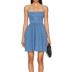 Open Back Denim Dress